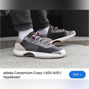 Adidas Consortium Crazy 1 size 9.5 sneakers CQ1868
